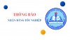 THÔNG BÁO NHẬN BẰNG TỐT NGHIỆP