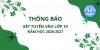 THÔNG BÁO TUYỂN SINH VÀO LỚP 10 NĂM HỌC 2026 - 2027