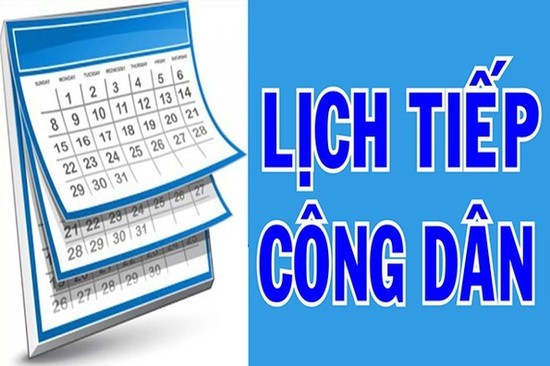 LỊCH TIẾP CÔNG DÂN NĂM 2026