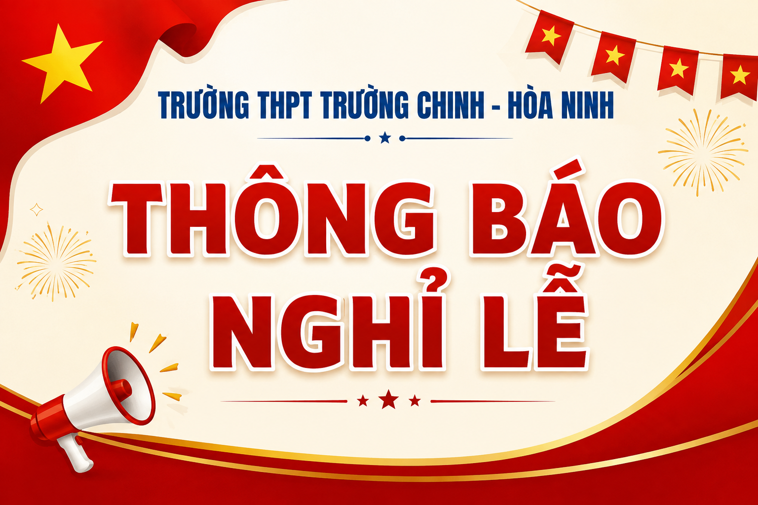 THÔNG BÁO NGHỈ LỄ QUỐC KHÁNH 2/9